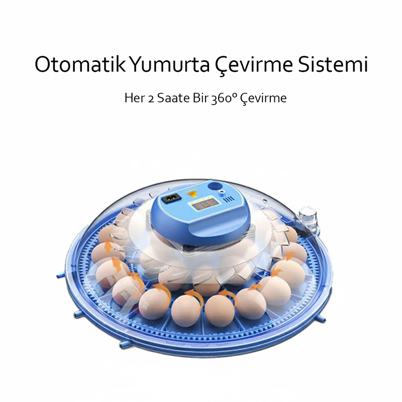 Altın 24 lü kuluçka makinesi 360 derece çevirme sistemi