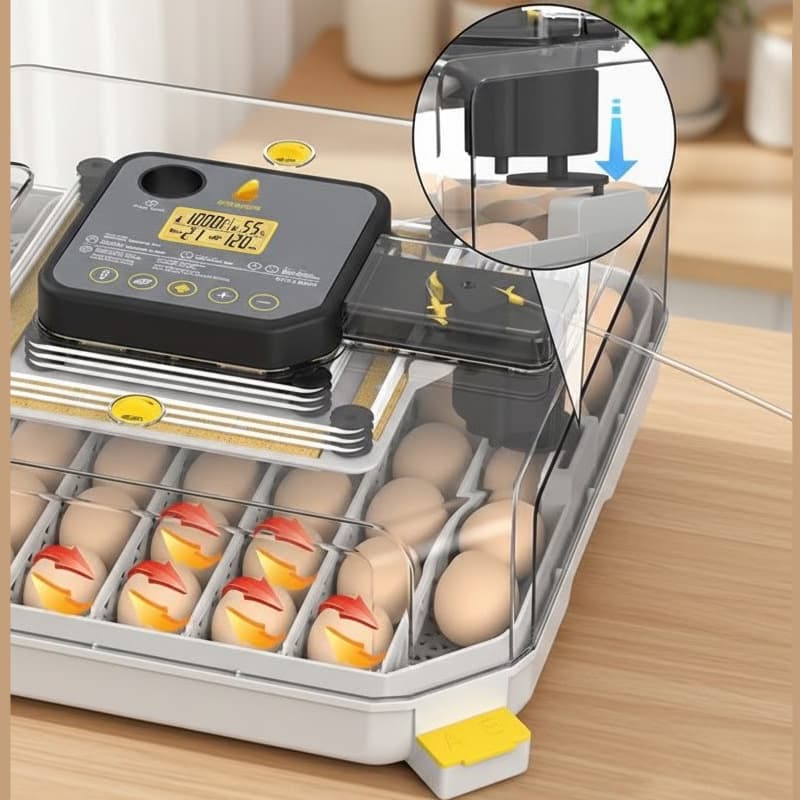 48 li kuluçka makinesi 360 derece çevirme